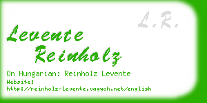 levente reinholz business card